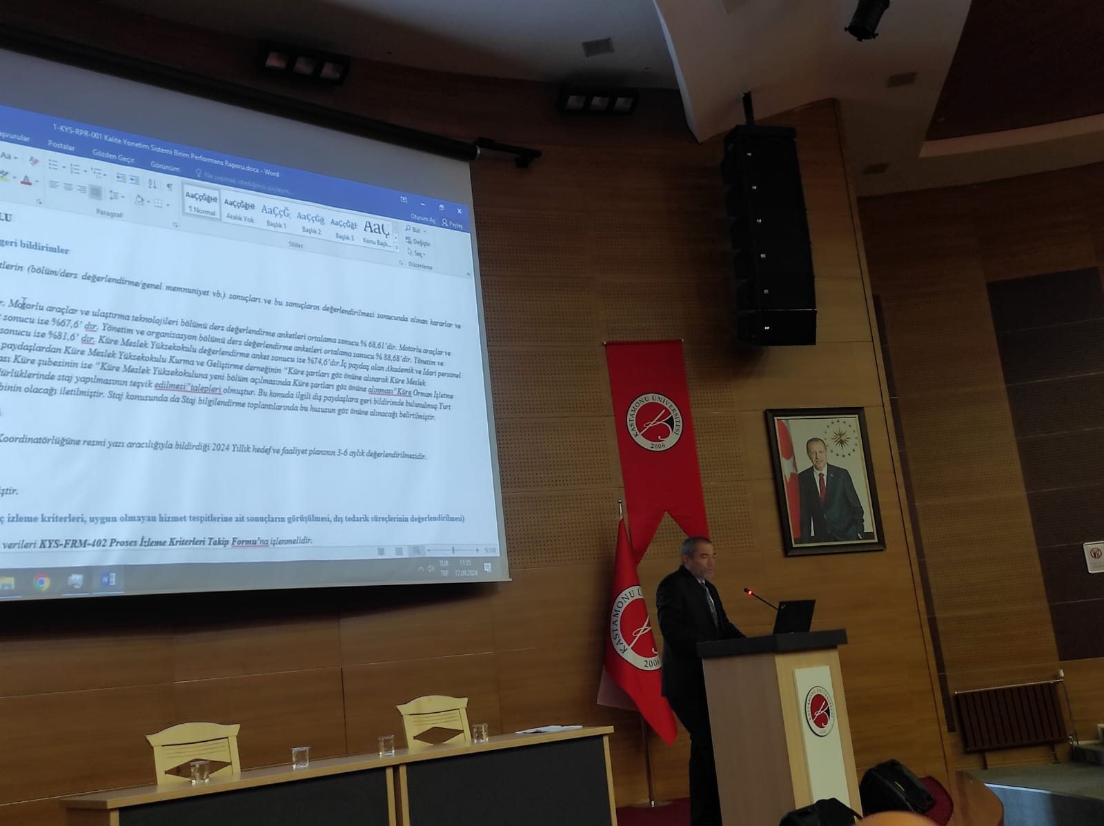Meslek Yüksekokulumuz Yönetimin Gözden Geçirme Toplantısına Katıldı
