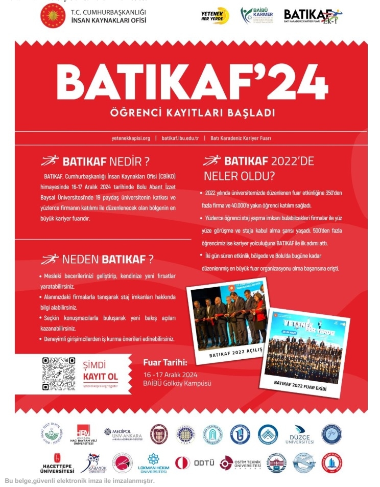 Batıkaf'24 Öğrenci Kayıtları Başladı